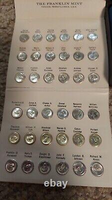 USA Presidential Mini Coin Set Sterling Silver Franklin Mint With Special Lens