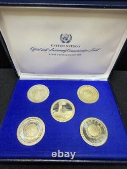 United Nations 25th Anniversary Commemorative First Edition Medal Proof Set 1970