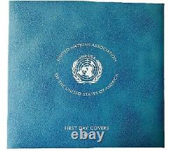 United Nations First Day Covers 1971 First Edition. 925 Sterling Silver Proofs