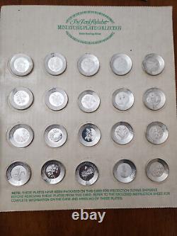 Unopened Franklin Mint Sterling Silver Floral Alphabet Mini Miniature Plates Set