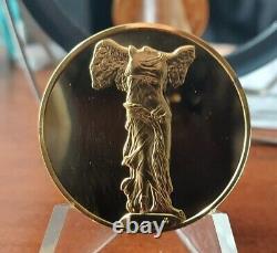 VICTORY OF SAMOTHRACE- 1000 grain. 925 Silver-100 GREATEST-FRANKLIN MINT