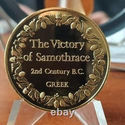 VICTORY OF SAMOTHRACE- 1000 grain. 925 Silver-100 GREATEST-FRANKLIN MINT