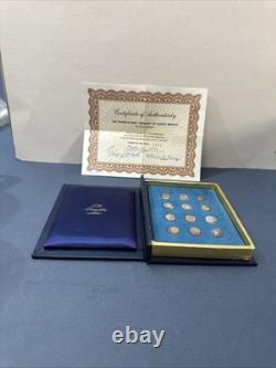 VTG 1970 ZODIAC 12 MEDALS FRANKLIN MINT Solid Sterling Silver Pre-owned