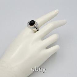 VTG Franklin Mint 1989 925 Sterling Silver & 14K Gold Winner's Circle Onyx Ring