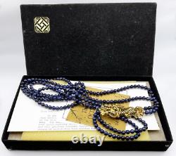 VTG Franklin Mint Year of the Tiger Necklace 925 Sterling Silver 22k Gold NWB