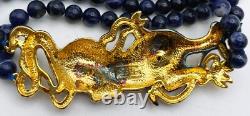 VTG Franklin Mint Year of the Tiger Necklace 925 Sterling Silver 22k Gold NWB