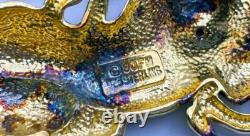 VTG Franklin Mint Year of the Tiger Necklace 925 Sterling Silver 22k Gold NWB