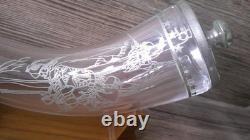 VTG Franklin Mint baccarat crystal & sterling silver bi-centennial powder Horn