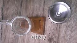 VTG Franklin Mint baccarat crystal & sterling silver bi-centennial powder Horn