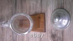 VTG Franklin Mint baccarat crystal & sterling silver bi-centennial powder Horn
