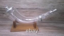 VTG Franklin Mint baccarat crystal & sterling silver bi-centennial powder Horn