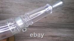 VTG Franklin Mint baccarat crystal & sterling silver bi-centennial powder Horn