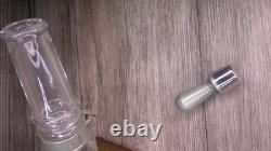 VTG Franklin Mint baccarat crystal & sterling silver bi-centennial powder Horn
