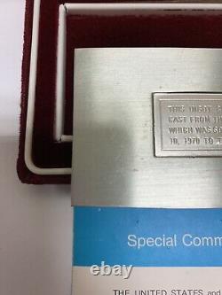 Vintage 1971 21.16 oz, 658 Grams Sterling Silver Ingot By Franklin Mint Bar