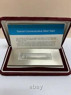 Vintage 1971 21.16 oz, 658 Grams Sterling Silver Ingot By Franklin Mint Bar