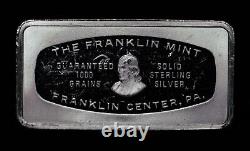 Vintage 1973 Franklin Mint Christmas Caroling 925 Sterling Silver art bar C1574