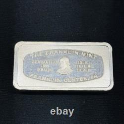 Vintage 1973 Franklin Mint Garden National Bank Kansas City Sterling Silver Bar