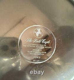 Vintage 1974 Sterling Silver Audubon Society Franklin Mint Bald Eagle PLATE