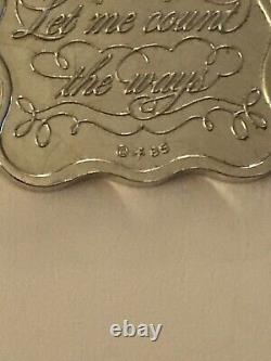 Vintage 925 Sterling Silver By Franklin Mint Love Valentines Necklace