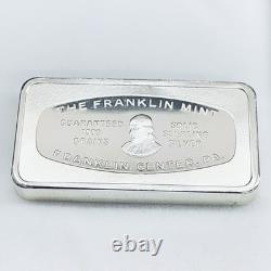 Vintage Franklin Mint 1973 Indian Head Banks 1000 Grains Sterling Silver Bar 2oz