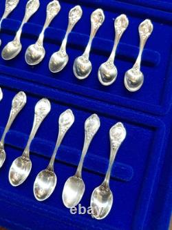 Vintage Franklin Mint 50 State Bird Sterling Silver Mini Spoons Complete Set