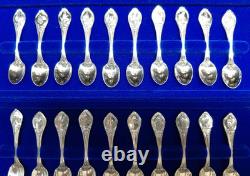 Vintage Franklin Mint 50 State Bird Sterling Silver Mini Spoons Complete Set