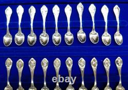 Vintage Franklin Mint 50 State Bird Sterling Silver Mini Spoons Complete Set
