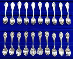 Vintage Franklin Mint 50 State Bird Sterling Silver Mini Spoons Complete Set