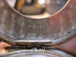 Vintage Franklin Mint Alfex Sterling Silver HC Pocket Watch Unitas cal 6498