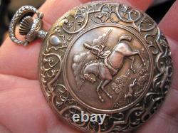 Vintage Franklin Mint Alfex Sterling Silver HC Pocket Watch Unitas cal 6498