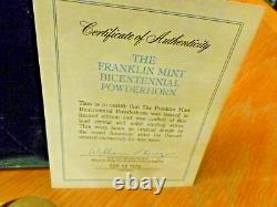 Vintage Franklin Mint Bicentennial Powderhorn withCertificate of Authenticity 1976