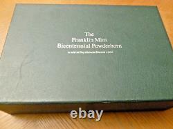 Vintage Franklin Mint Bicentennial Powderhorn withCertificate of Authenticity 1976