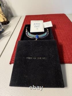 Vintage Franklin Mint Jewel of the Nile Enamel Scarab Necklace NEW Never Worn