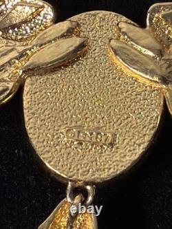 Vintage Franklin Mint Jewel of the Nile Enamel Scarab Necklace NEW Never Worn