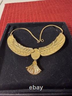 Vintage Franklin Mint Jewel of the Nile Enamel Scarab Necklace NEW Never Worn