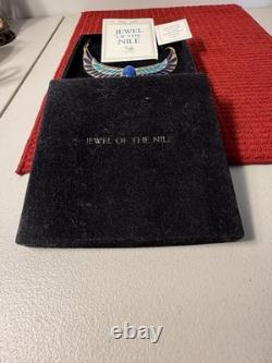 Vintage Franklin Mint Jewel of the Nile Enamel Scarab Necklace NEW Never Worn