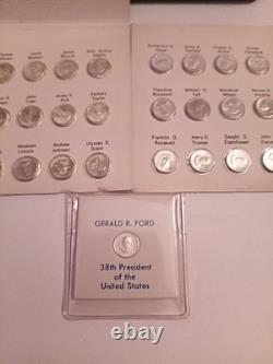 Vintage Franklin Mint Presidential First Edition Sterling Silver 38 Coins Ford