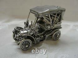 Vintage Franklin Mint Silver Car Miniatures The 1903 Fiat 100% Sterling Silver