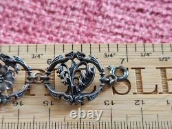 Vintage Franklin Mint Sterling Silver Flowers Of Florence Bracelet With Case/coa