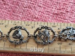 Vintage Franklin Mint Sterling Silver Flowers Of Florence Bracelet With Case/coa