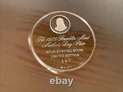 Vintage Franklin Mint Sterling Silver Mother's Day Plate 1975 Irene Spencer
