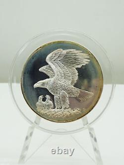 Vintage Gilroy Roberts 1971 Bald Eagle Sterling Silver Proof Art Medal