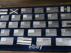 Vintage Great Flags of America Mini-Ingot Collection, Sterling, 1 Missing, AS IS