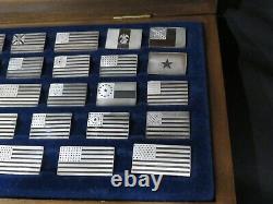 Vintage Great Flags of America Mini-Ingot Collection, Sterling, 1 Missing, AS IS
