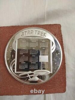 Vintage Star Trek 25th Anniversary. 925 Sterling Silver Calendar Medal Medallion