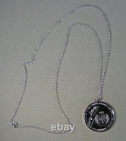Vintage Sterling Silver Franklin Mint United Nations Peace Necklace #J3175