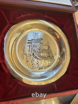 Vintage Sterling Silver Norman Rockwell Home For Christmas 1975 Franklin Mint