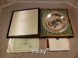 Vintage The Wood Thrush Sterling Silver Plate The Franklin Mint 233 179 Grams