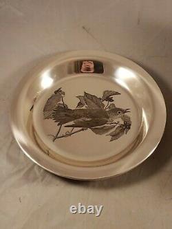 Vintage The Wood Thrush Sterling Silver Plate The Franklin Mint 233 179 Grams