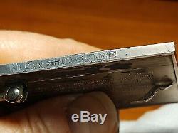 Vintage U. S. S. Constitution Solid Sterling Silver Ingot Belt Buckle